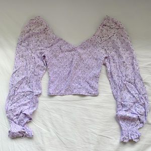 Lavender floral top